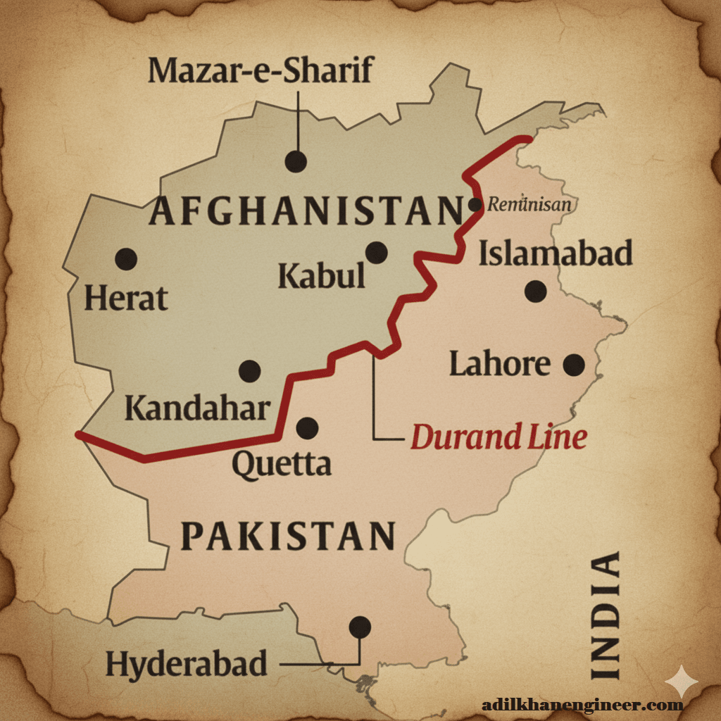 Durand Line (Afghanishtan-Pakishtan Boarder line) adilkhanengineer.com